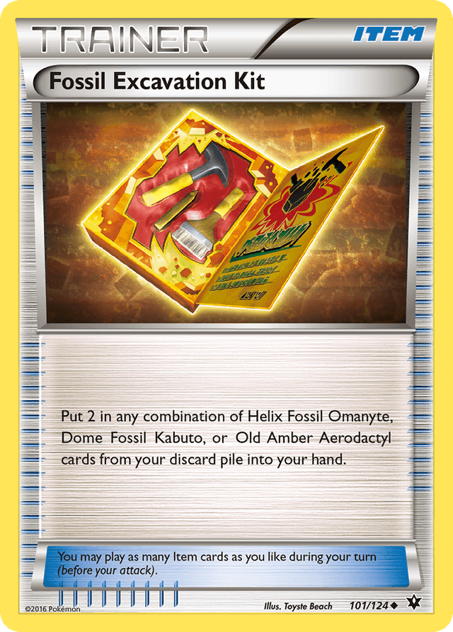 Carta Fossil Excavation Kit 101/124 do set Fates Collide — Pokémon TCG | Bynx