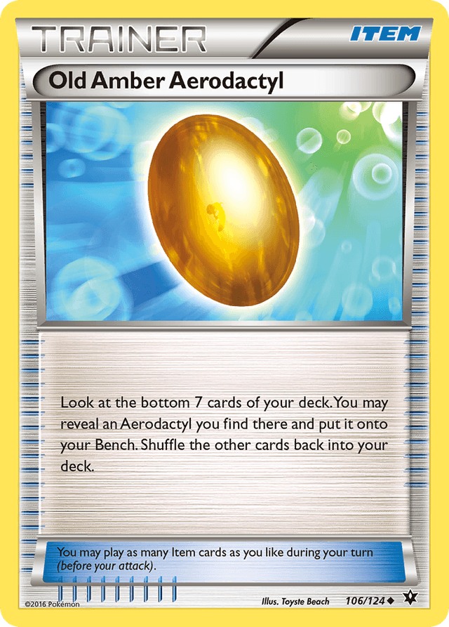 Carta Old Amber Aerodactyl 106/124 do set Fates Collide — Pokémon TCG | Bynx