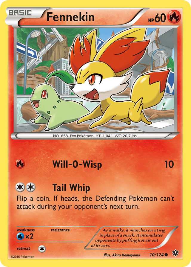 Carta Fennekin 10/124 do set Fates Collide — Pokémon TCG | Bynx