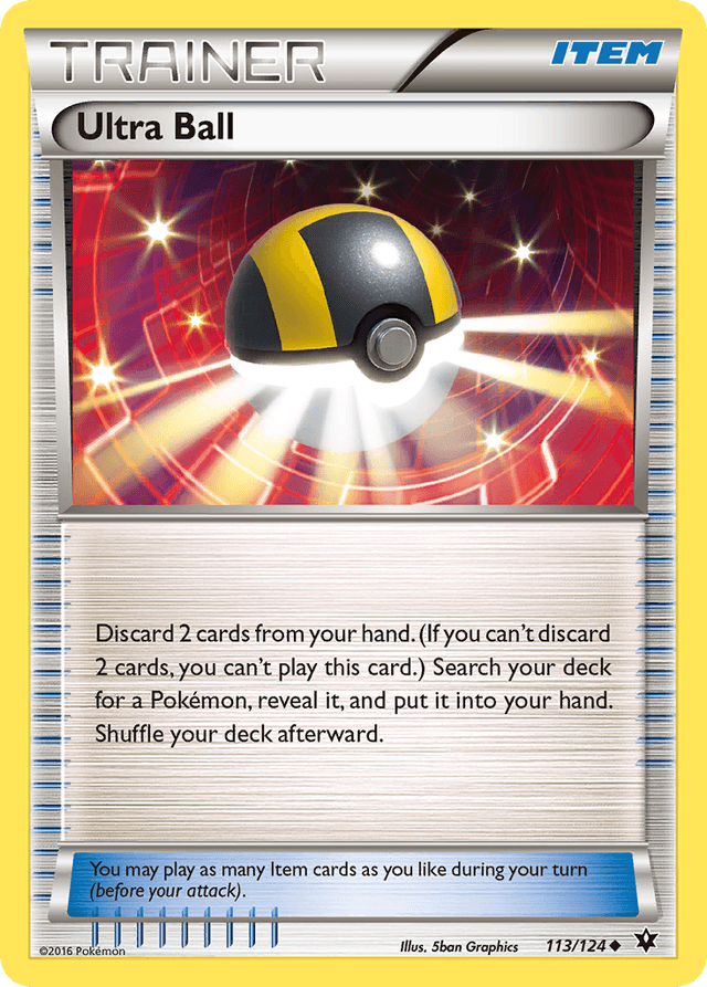 Carta Ultra Ball 113/124 do set Fates Collide — Pokémon TCG | Bynx