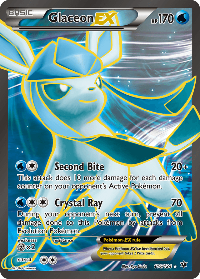 Carta Glaceon-EX 116/124 do set Fates Collide — Pokémon TCG | Bynx