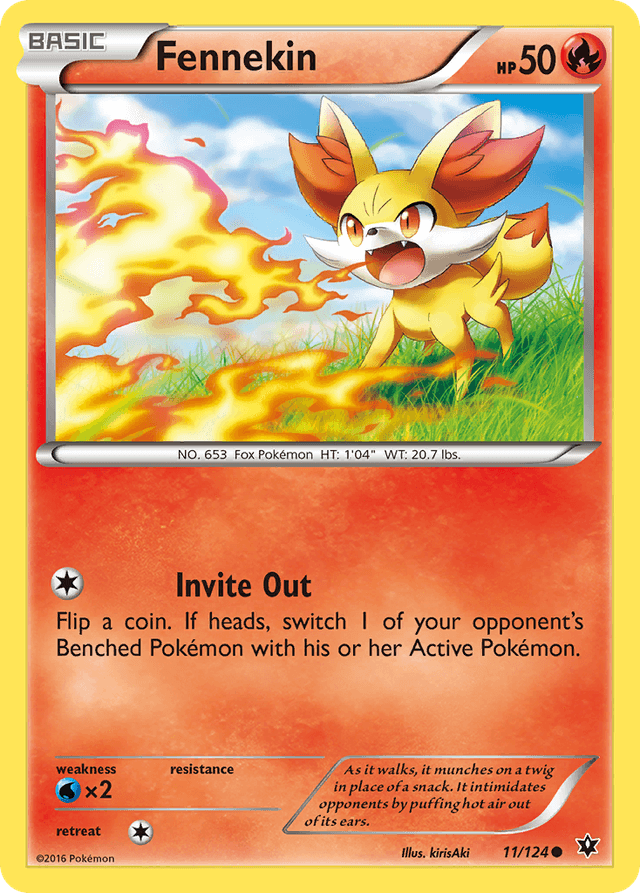 Carta Fennekin 11/124 do set Fates Collide — Pokémon TCG | Bynx
