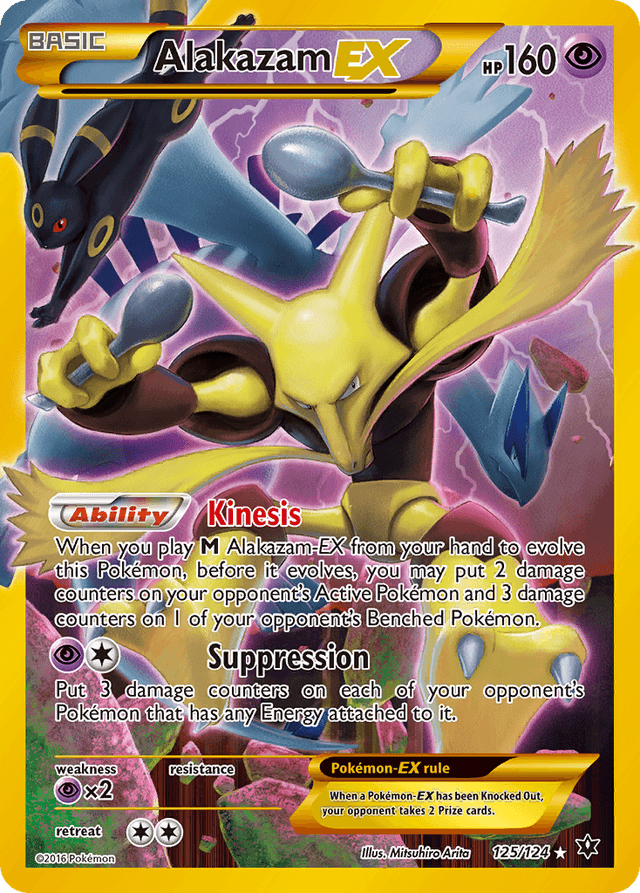 Carta Alakazam-EX 125/124 do set Fates Collide — Pokémon TCG | Bynx