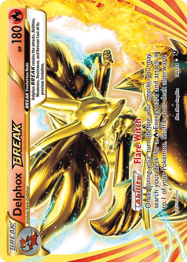 Carta Delphox BREAK 14/124 do set Fates Collide — Pokémon TCG | Bynx