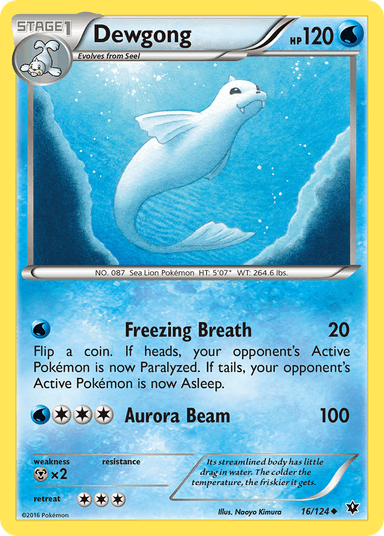 Carta Dewgong 16/124 do set Fates Collide — Pokémon TCG | Bynx