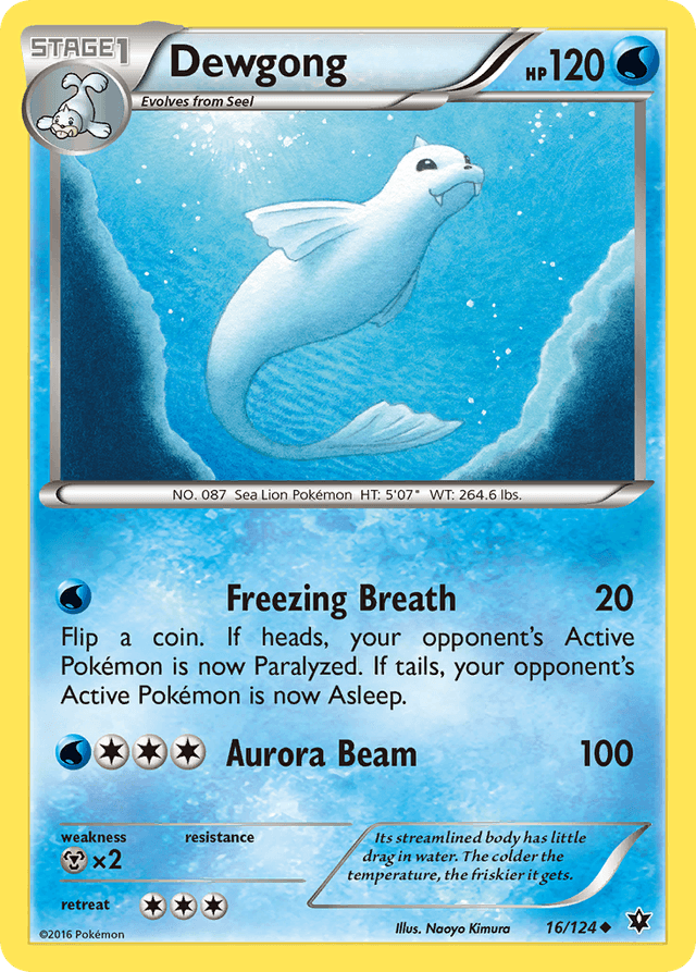 Carta Dewgong 16/124 do set Fates Collide — Pokémon TCG | Bynx