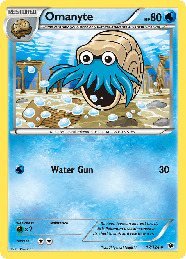 Carta Omanyte 17/124 do set Fates Collide — Pokémon TCG | Bynx