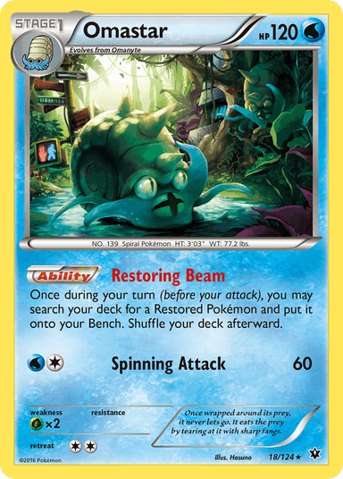 Carta Omastar 18/124 do set Fates Collide — Pokémon TCG | Bynx