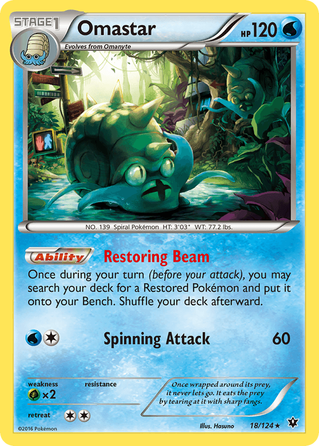 Carta Omastar 18/124 do set Fates Collide — Pokémon TCG | Bynx