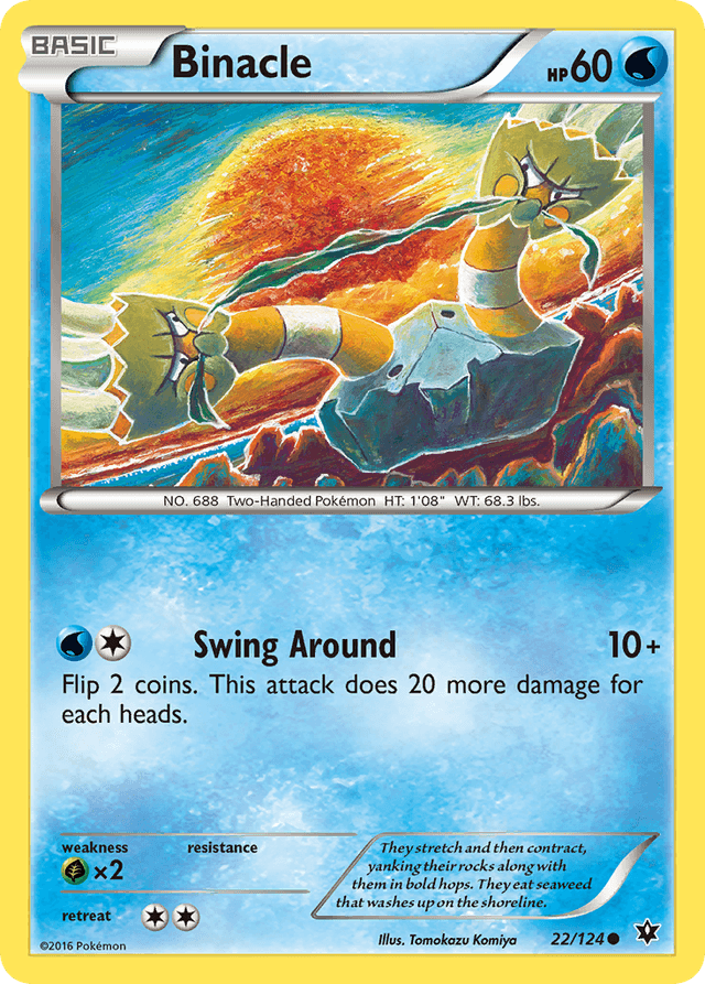 Carta Binacle 22/124 do set Fates Collide — Pokémon TCG | Bynx