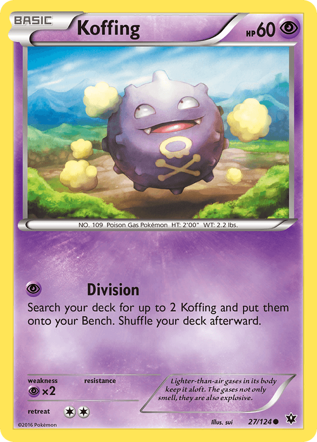 Carta Koffing 27/124 do set Fates Collide — Pokémon TCG | Bynx