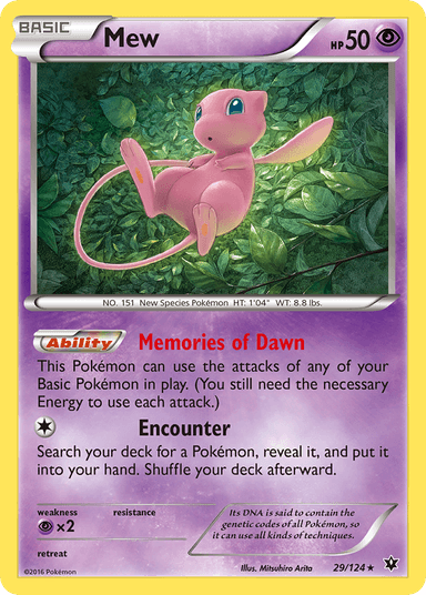 Carta Mew 29/124 do set Fates Collide — Pokémon TCG | Bynx