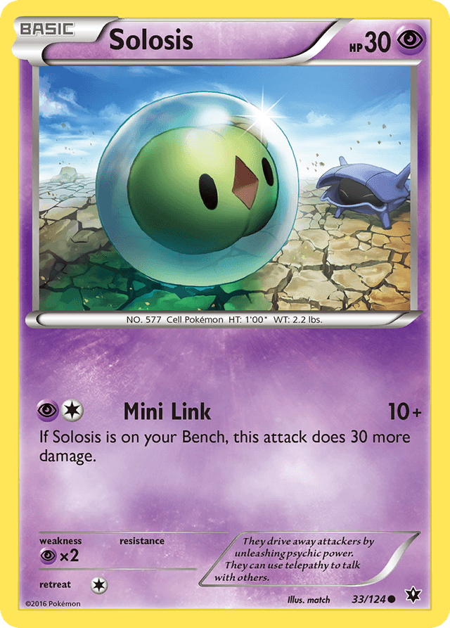 Carta Solosis 33/124 do set Fates Collide — Pokémon TCG | Bynx