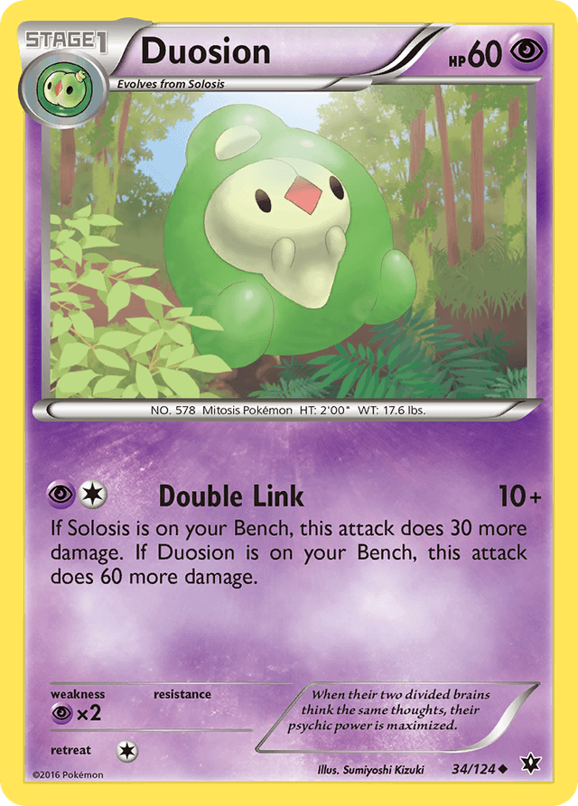 Carta Duosion 34/124 do set Fates Collide — Pokémon TCG | Bynx