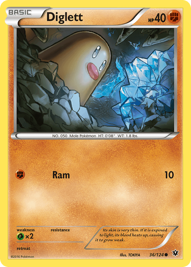 Carta Diglett 36/124 do set Fates Collide — Pokémon TCG | Bynx