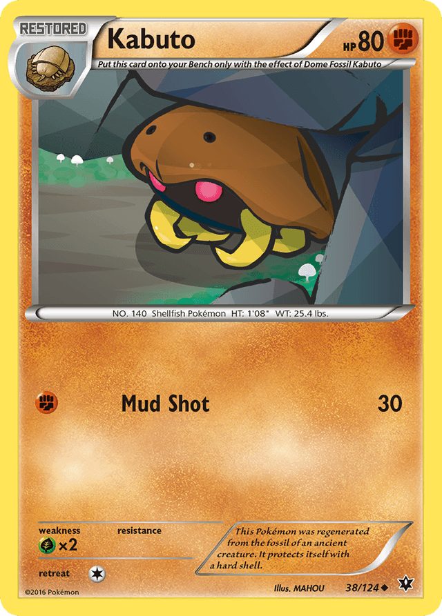 Carta Kabuto 38/124 do set Fates Collide — Pokémon TCG | Bynx