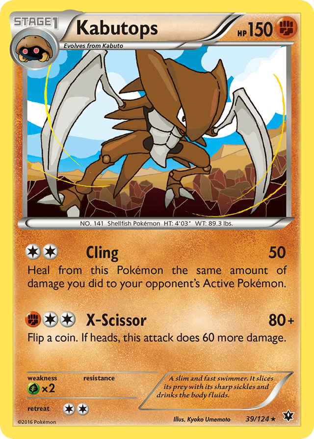 Carta Kabutops 39/124 do set Fates Collide — Pokémon TCG | Bynx