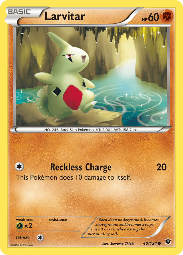 Carta Larvitar 40/124 do set Fates Collide — Pokémon TCG | Bynx