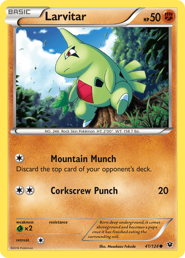 Carta Larvitar 41/124 do set Fates Collide — Pokémon TCG | Bynx