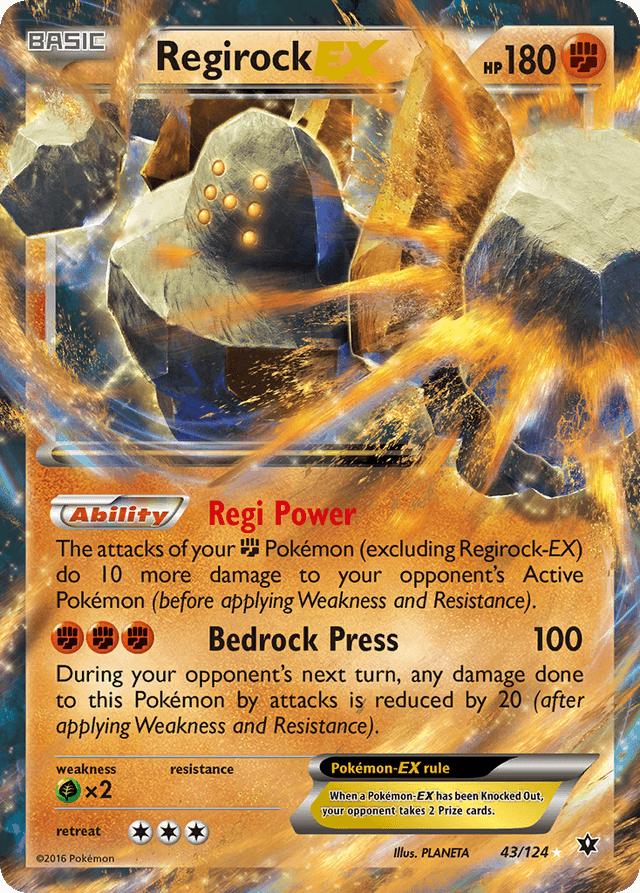Carta Regirock-EX 43/124 do set Fates Collide — Pokémon TCG | Bynx