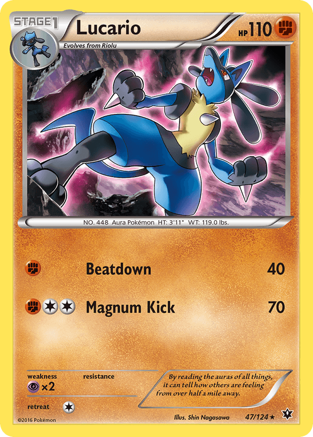 Carta Lucario 47/124 do set Fates Collide — Pokémon TCG | Bynx