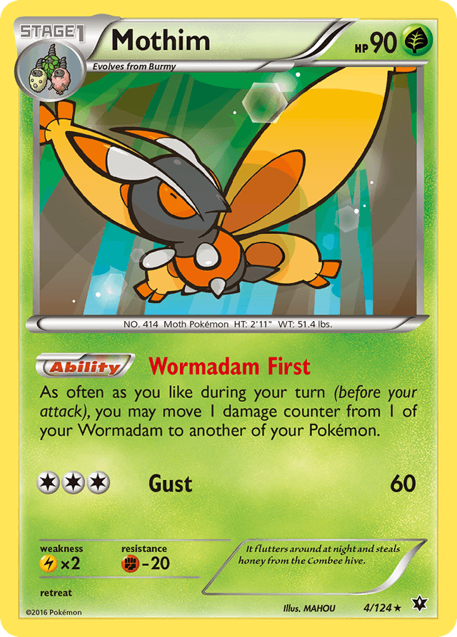 Carta Mothim 4/124 do set Fates Collide — Pokémon TCG | Bynx