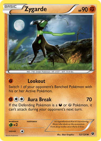 Carta Zygarde 52/124 do set Fates Collide — Pokémon TCG | Bynx