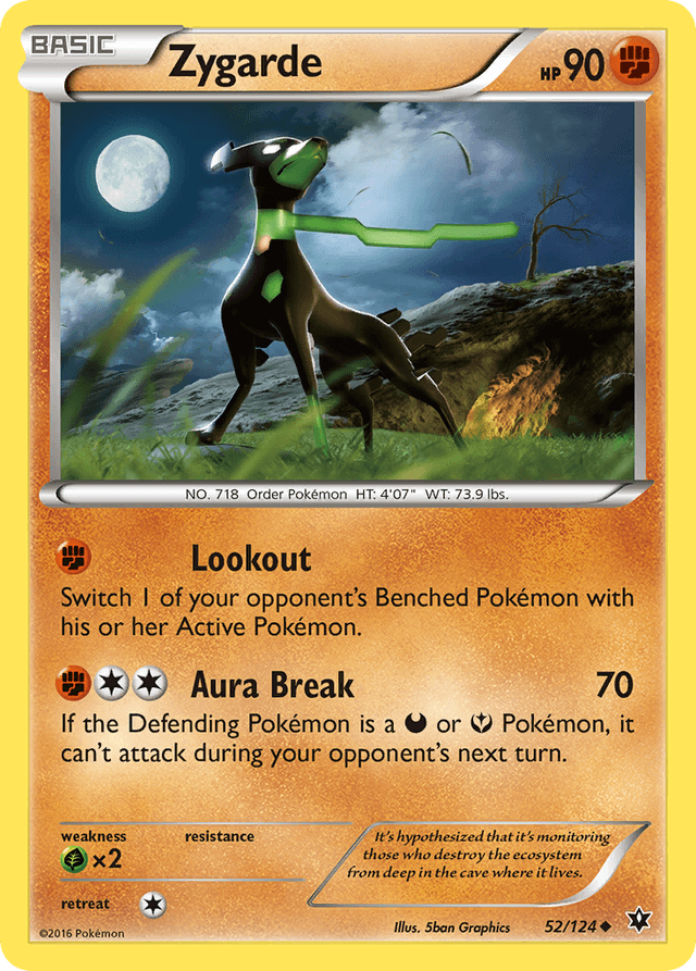 Carta Zygarde 52/124 do set Fates Collide — Pokémon TCG | Bynx