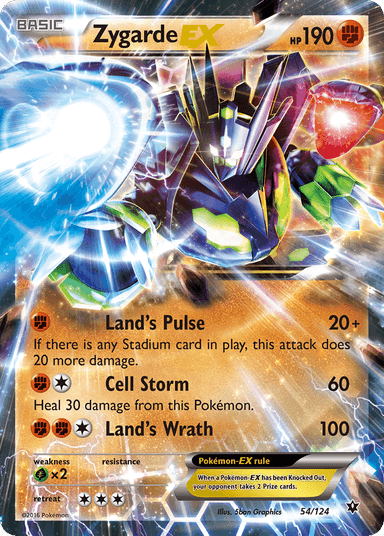 Carta Zygarde-EX 54/124 do set Fates Collide — Pokémon TCG | Bynx