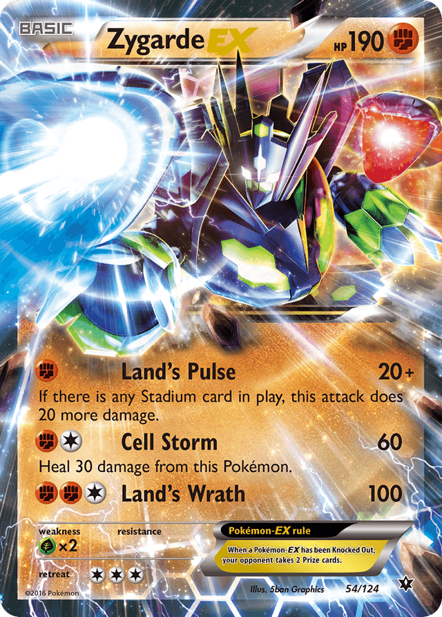 Carta Zygarde-EX 54/124 do set Fates Collide — Pokémon TCG | Bynx