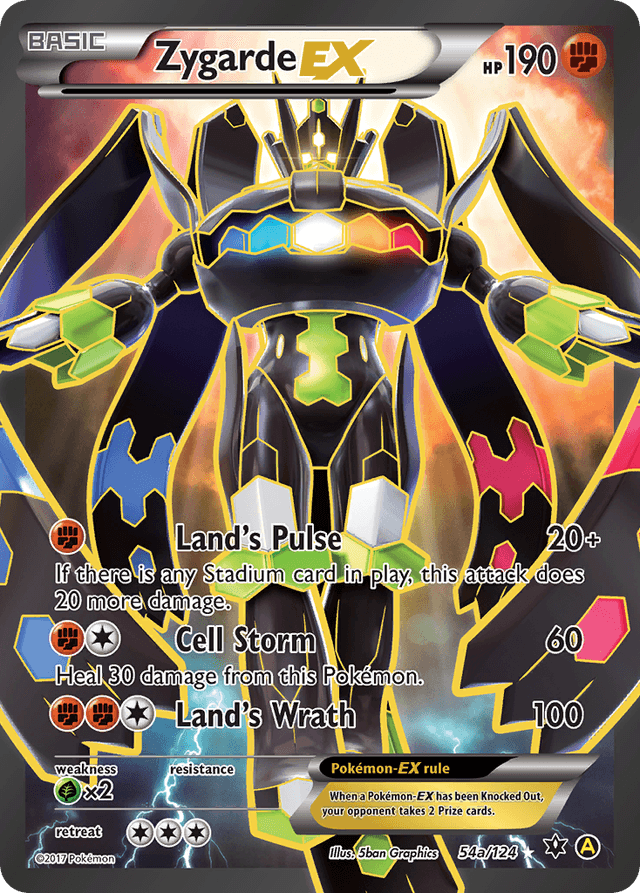 Carta Zygarde-EX 54a/124 do set Fates Collide — Pokémon TCG | Bynx