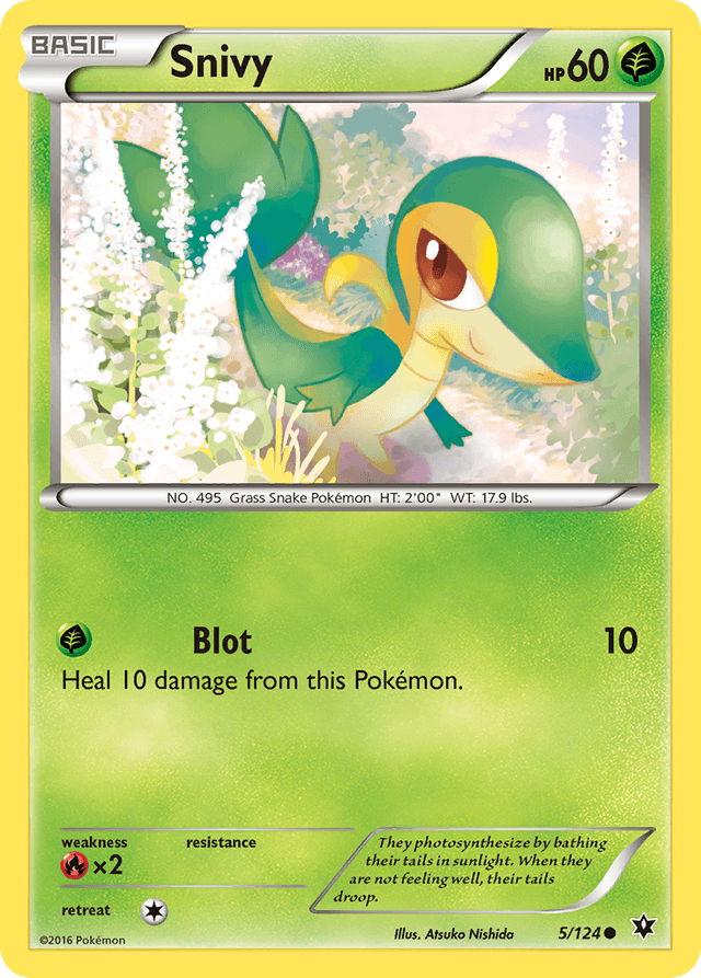 Carta Snivy 5/124 do set Fates Collide — Pokémon TCG | Bynx
