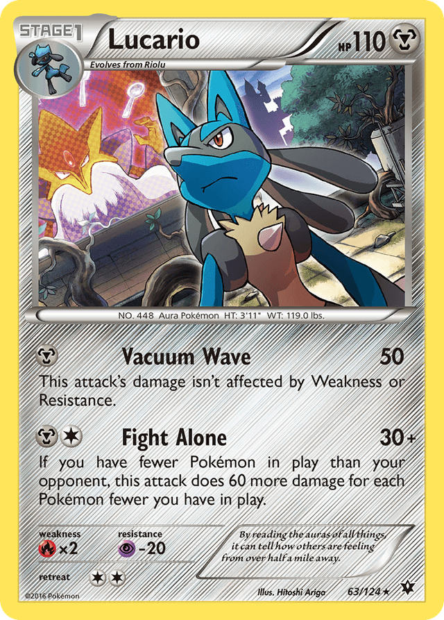 Carta Lucario 63/124 do set Fates Collide — Pokémon TCG | Bynx