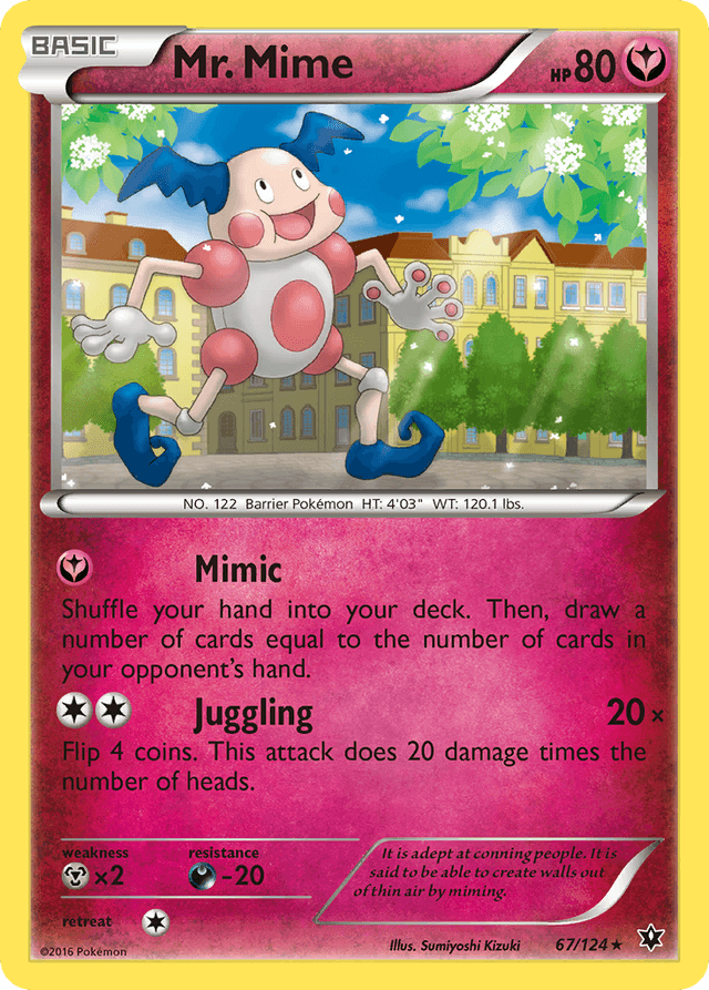 Carta Mr. Mime 67/124 do set Fates Collide — Pokémon TCG | Bynx