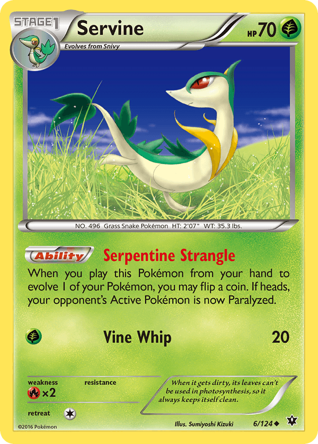 Carta Servine 6/124 do set Fates Collide — Pokémon TCG | Bynx