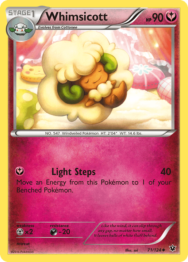 Carta Whimsicott 71/124 do set Fates Collide — Pokémon TCG | Bynx