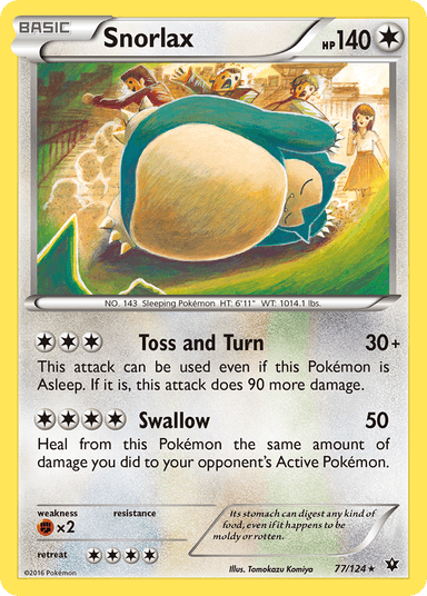 Carta Snorlax 77/124 do set Fates Collide — Pokémon TCG | Bynx