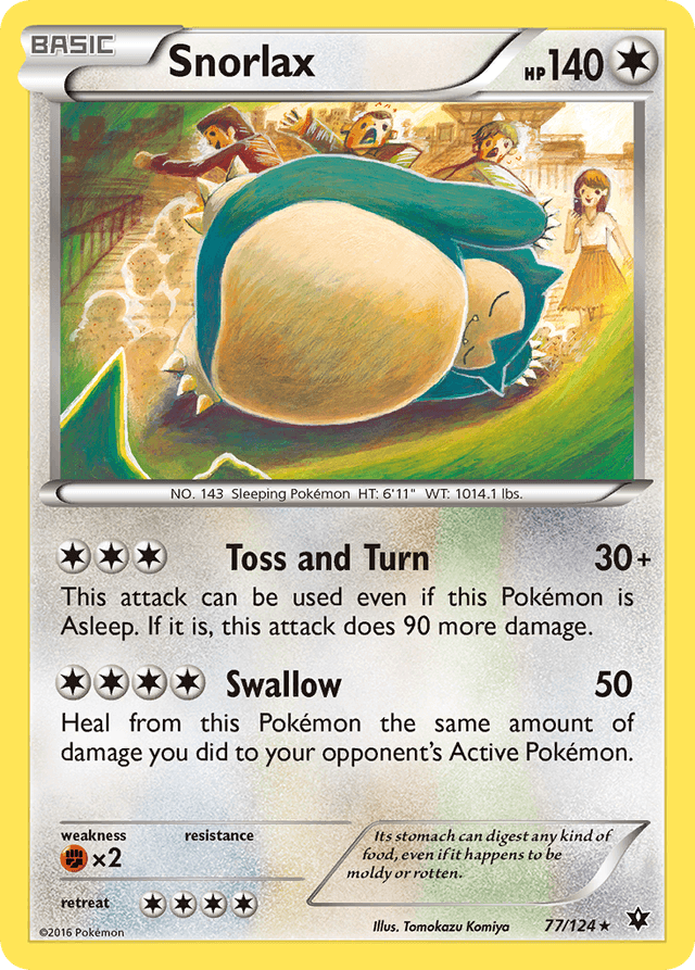 Carta Snorlax 77/124 do set Fates Collide — Pokémon TCG | Bynx