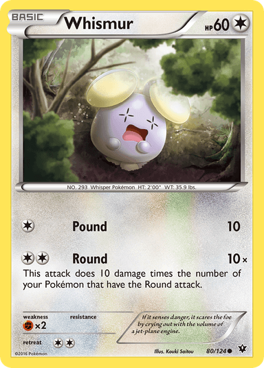 Carta Whismur 80/124 do set Fates Collide — Pokémon TCG | Bynx
