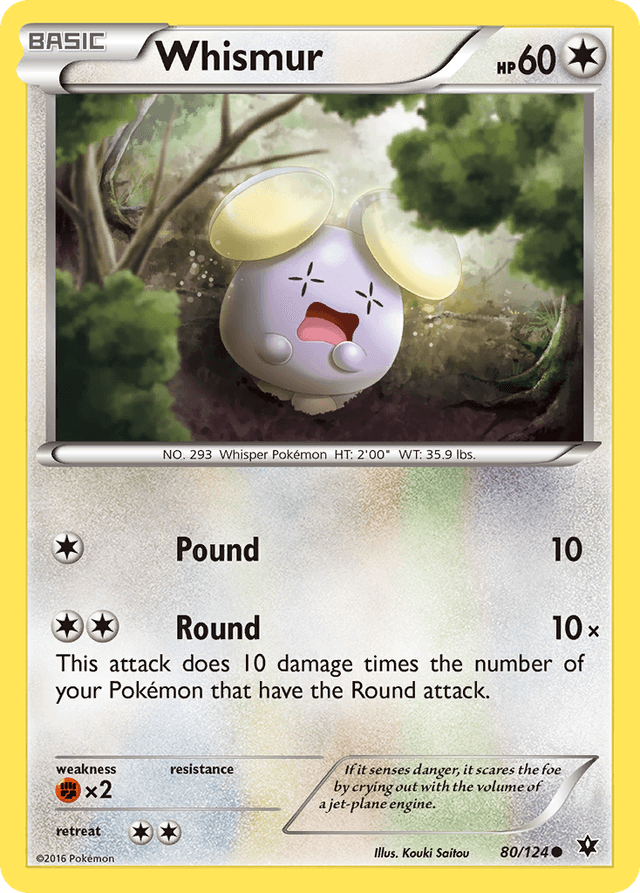 Carta Whismur 80/124 do set Fates Collide — Pokémon TCG | Bynx