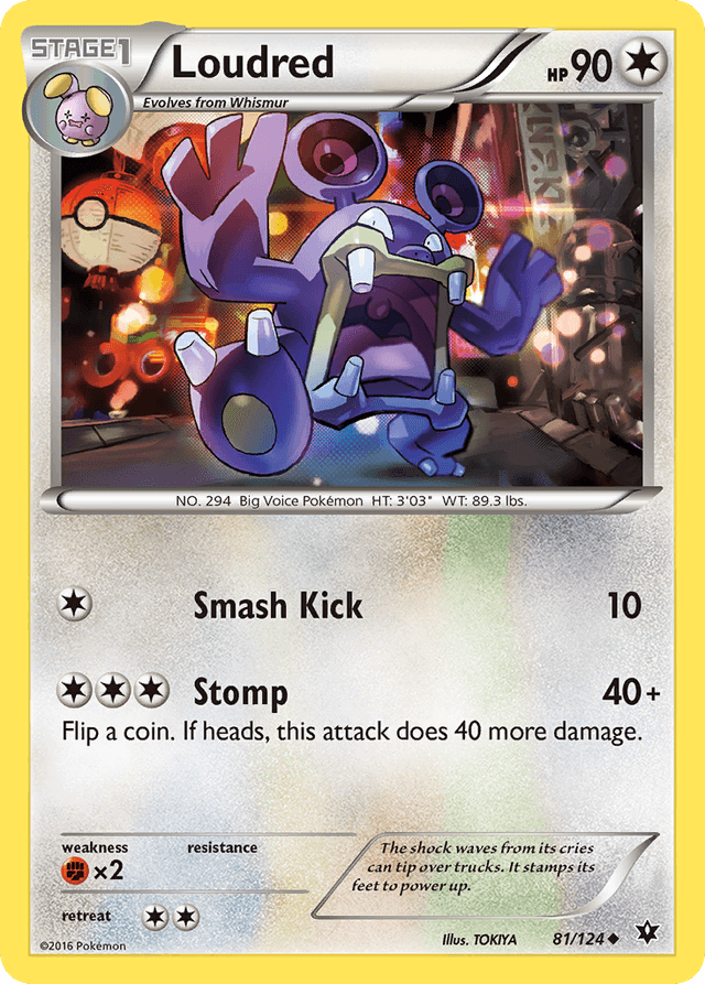 Carta Loudred 81/124 do set Fates Collide — Pokémon TCG | Bynx