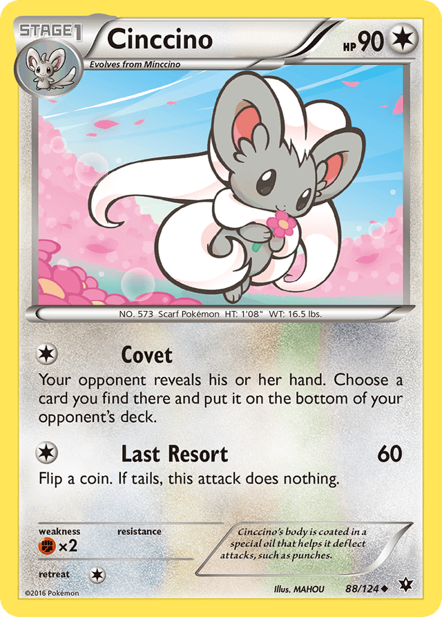 Carta Cinccino 88/124 do set Fates Collide — Pokémon TCG | Bynx