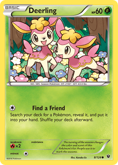 Carta Deerling 8/124 do set Fates Collide — Pokémon TCG | Bynx