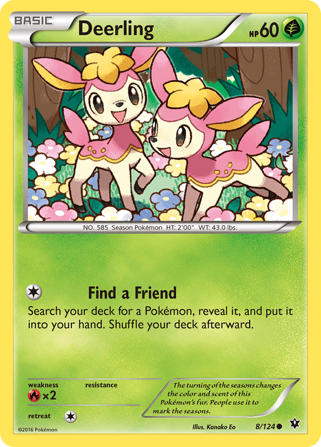 Carta Deerling 8/124 do set Fates Collide — Pokémon TCG | Bynx