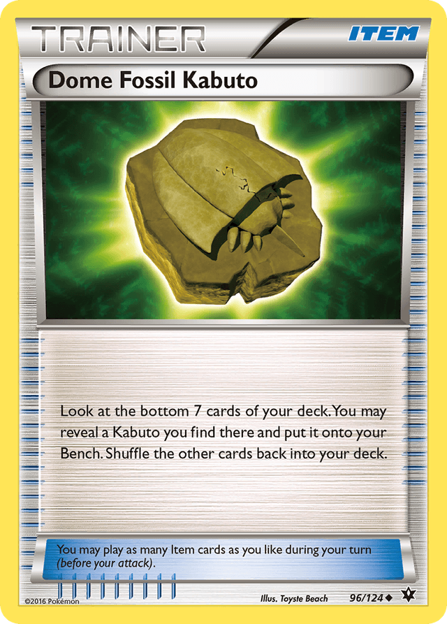 Carta Dome Fossil Kabuto 96/124 do set Fates Collide — Pokémon TCG | Bynx