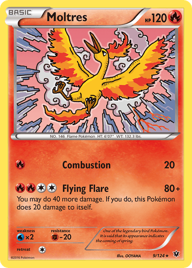 Carta Moltres 9/124 do set Fates Collide — Pokémon TCG | Bynx