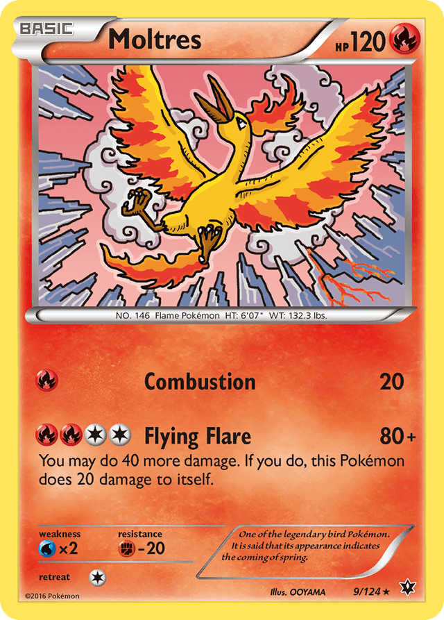 Carta Moltres 9/124 do set Fates Collide — Pokémon TCG | Bynx