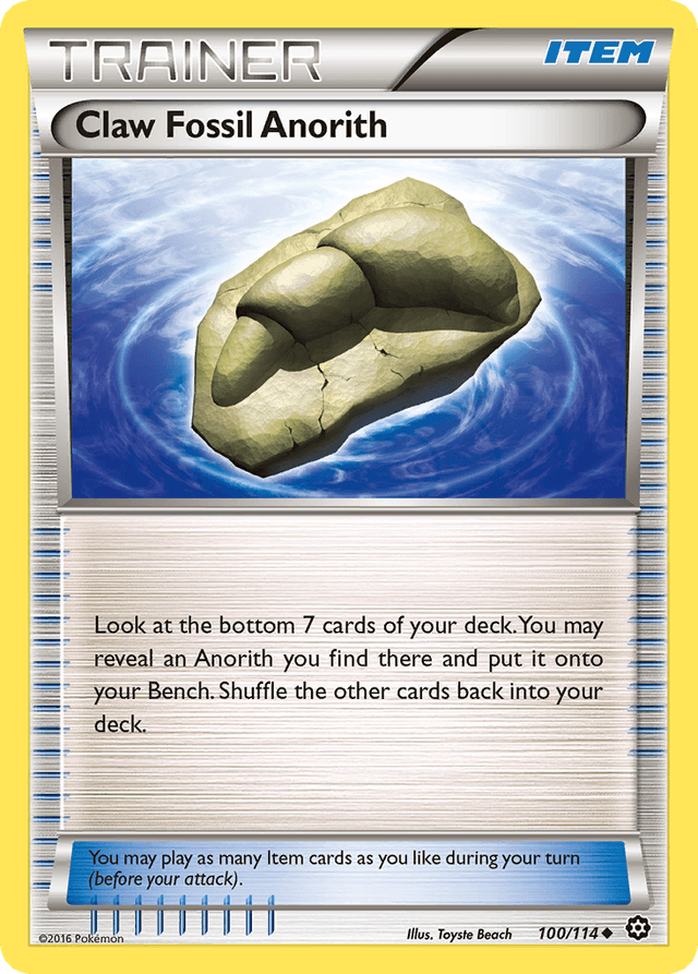 Carta Claw Fossil Anorith 100/114 do set Steam Siege — Pokémon TCG | Bynx