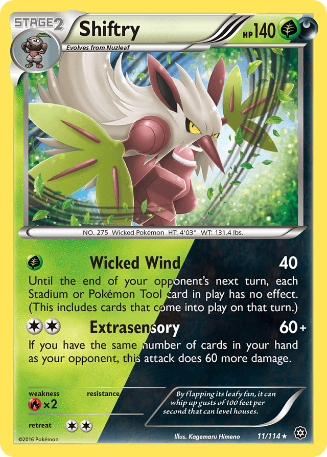 Carta Shiftry 11/114 do set Steam Siege — Pokémon TCG | Bynx
