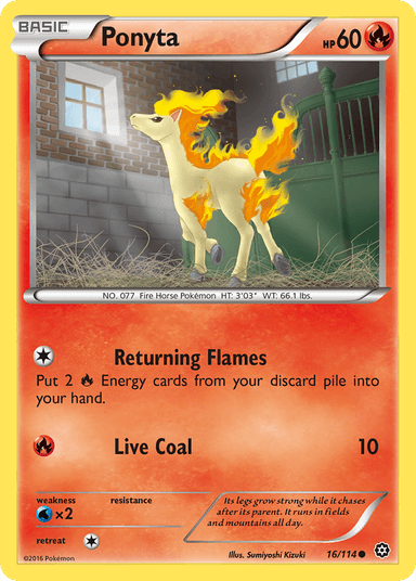 Carta Ponyta 16/114 do set Steam Siege — Pokémon TCG | Bynx